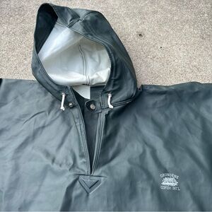 Grundens Men's Briggs Hooded Rain Jacket XL Gray PVC Waterproof Fishing Boating